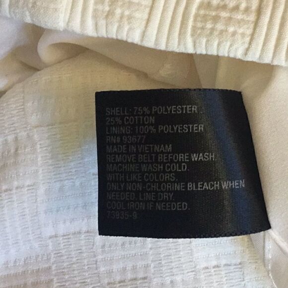 Off white dress in size 4 in basket weave design by WORTHINGTON - Picture 12 of 12